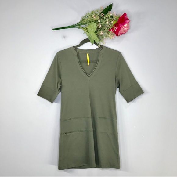 Lole Tops - Lole | V Neck Pocket Front Fitted Tunic Top SZ L